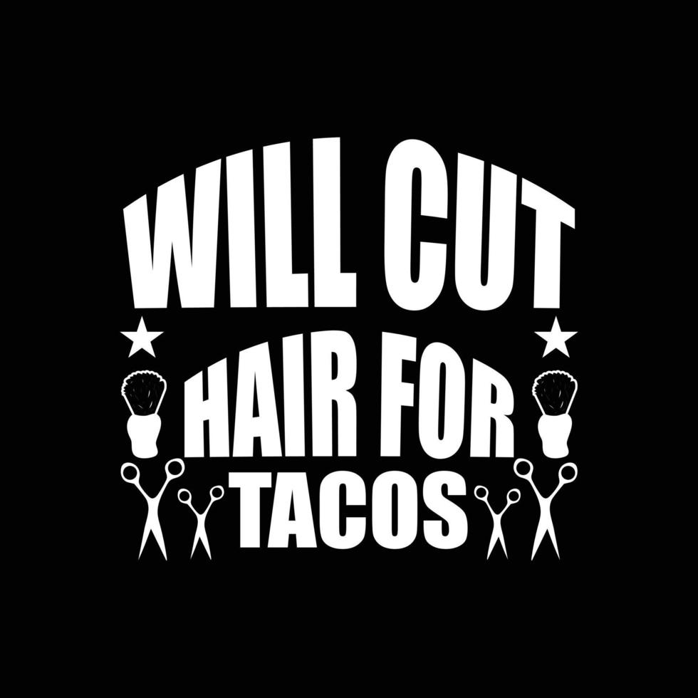 Barber T-shirt design vector