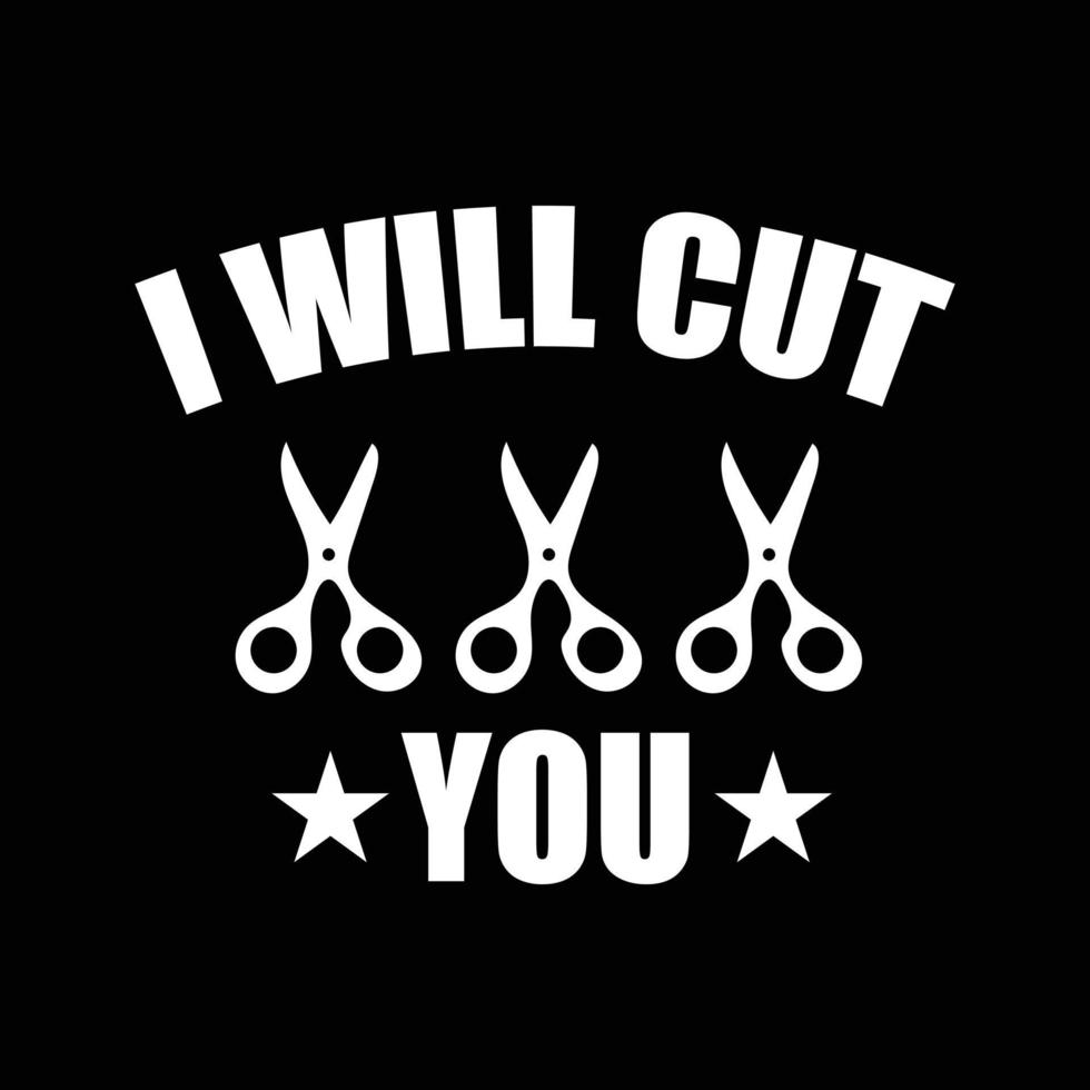 Barber T-shirt design vector