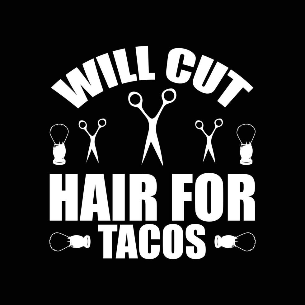 Barber T-shirt design vector