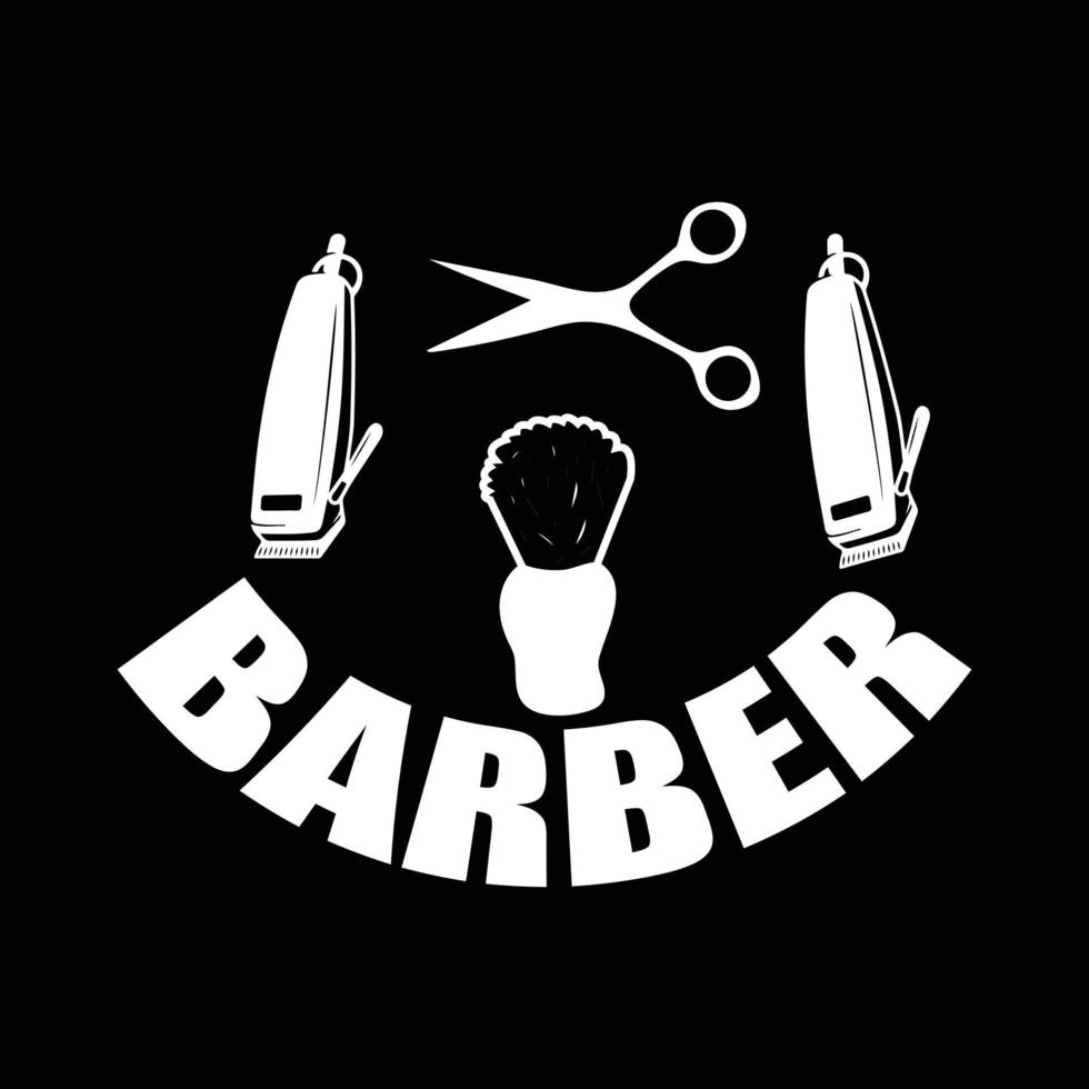 diseño de camiseta de barbero vector