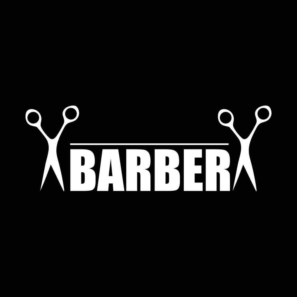 Barber T-shirt design vector