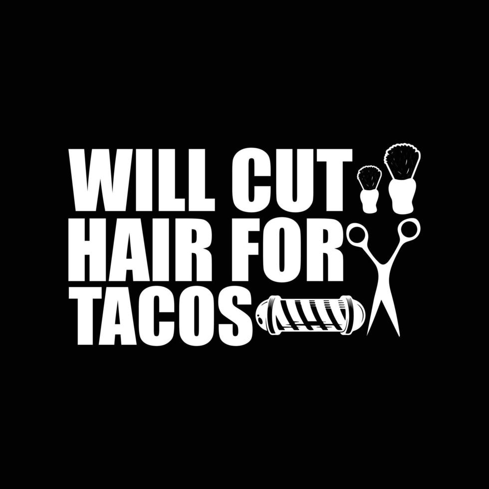 Barber T-shirt design vector