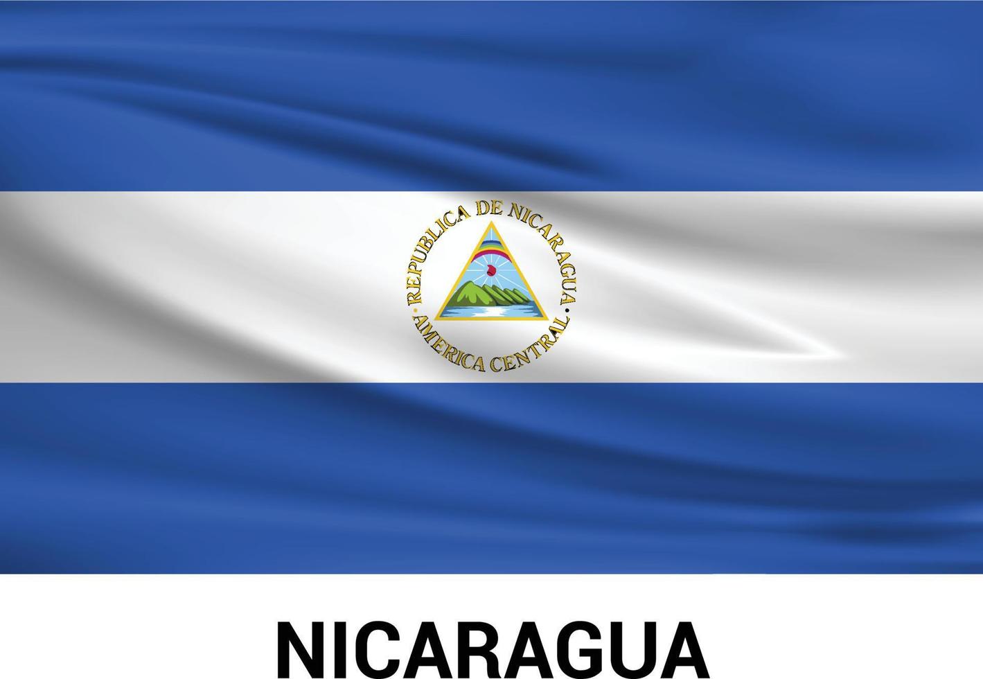 Nicaragua flags design vector