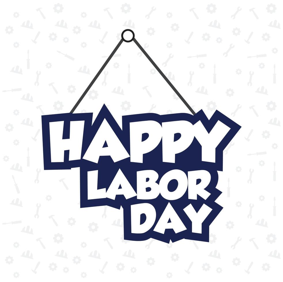 Celebrating labour day design with typography vector