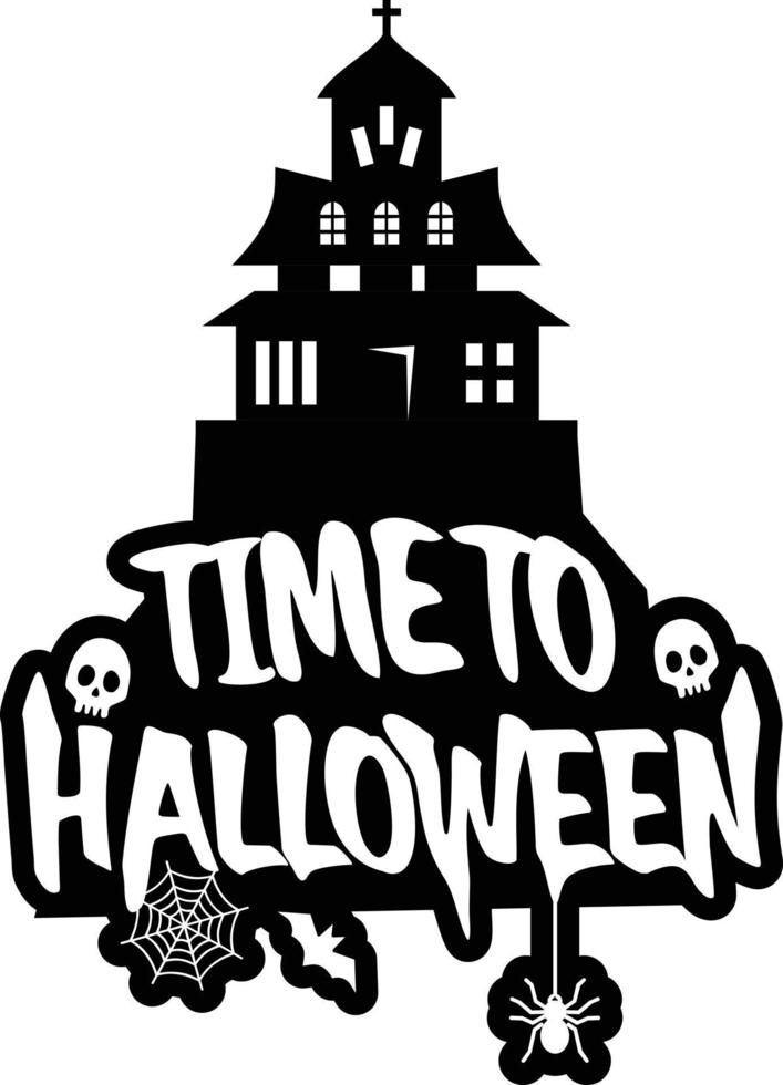Halloween design with typography and white background vector