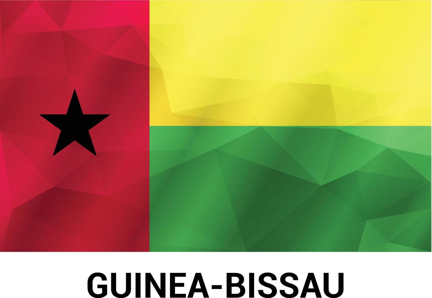 Guinea-Bissau flags design vector