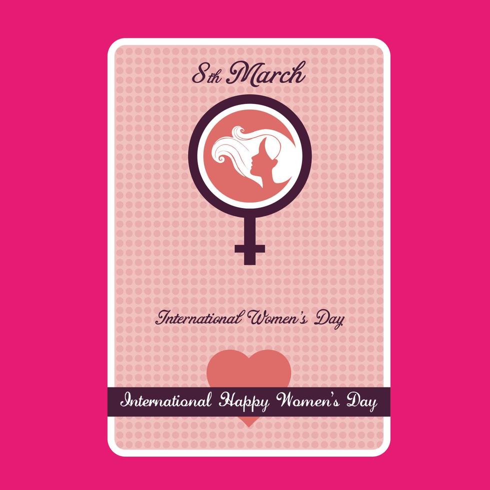 Women's day design card with creative design vector