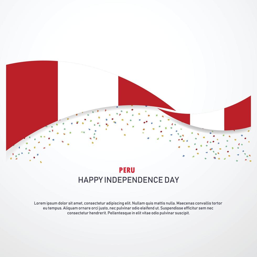 Peru Happy independence day Background vector