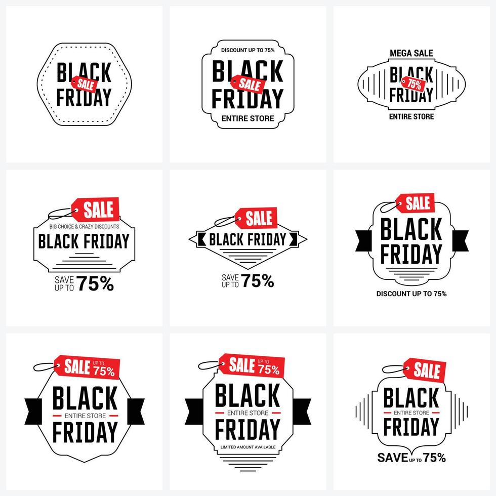 Black Friday sale card design vector