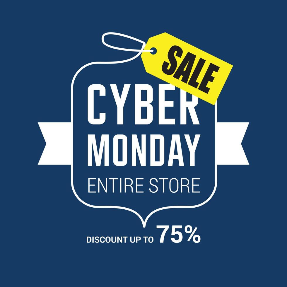 Cyber monday sale card with elegent design vector