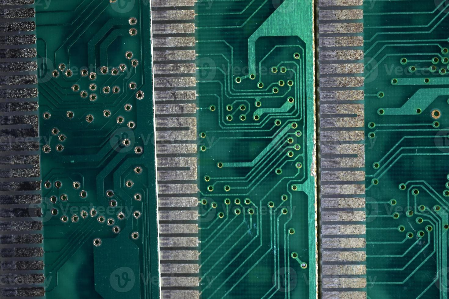 Old electronic boards for retro games. Cartridges for retro game consoles. photo