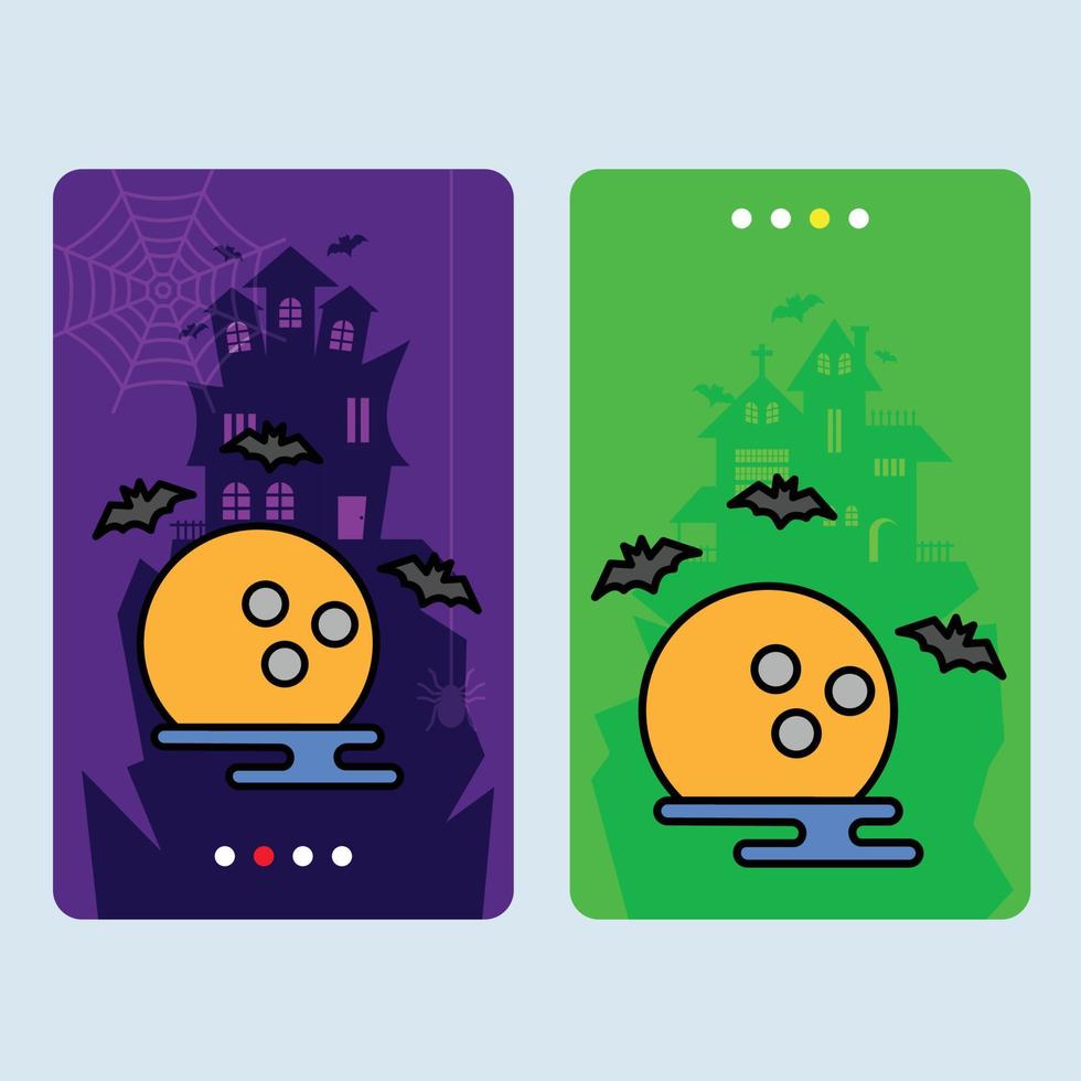 Happy Halloween invitation design with moon vector