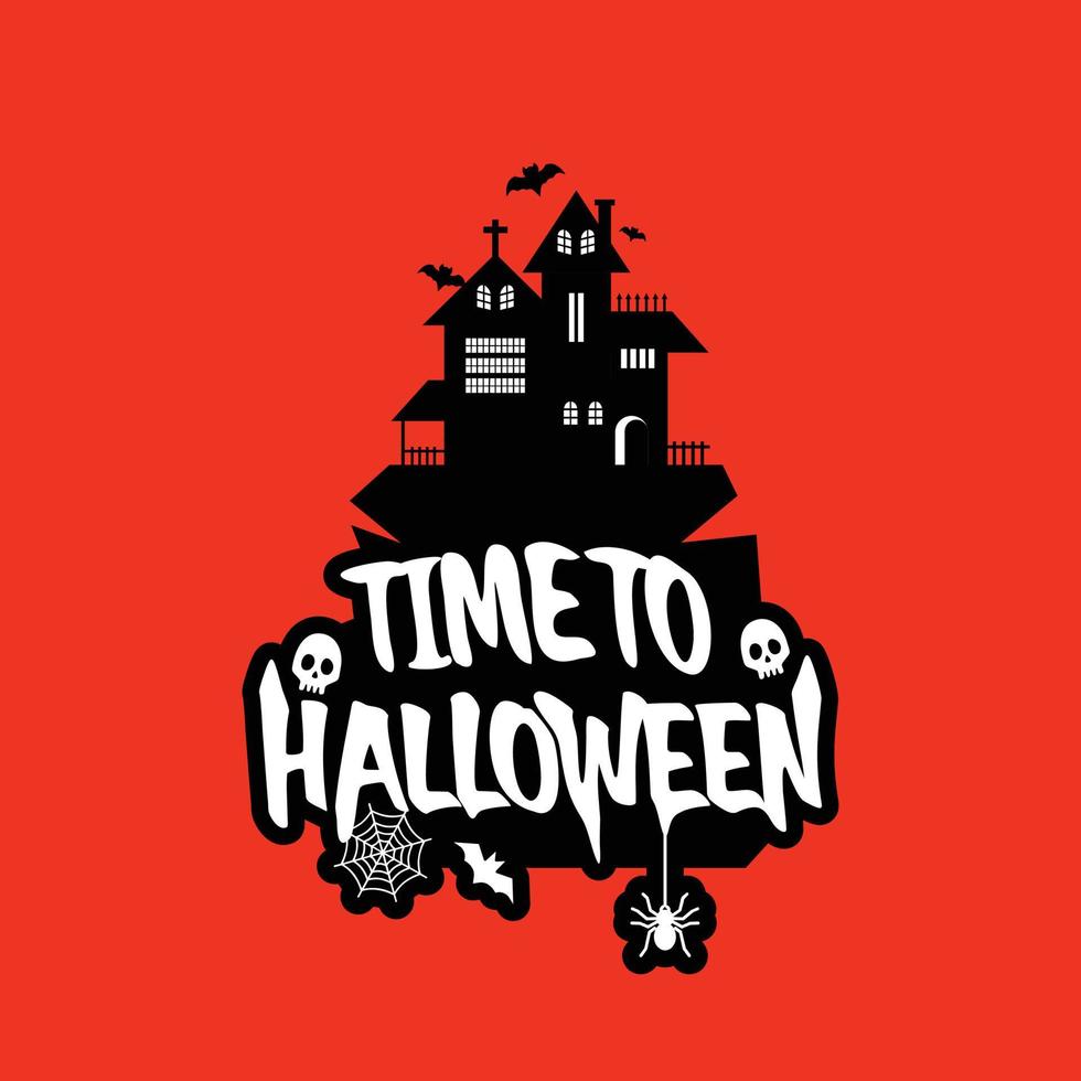 Halloween design with typography and light background vector vector illustration