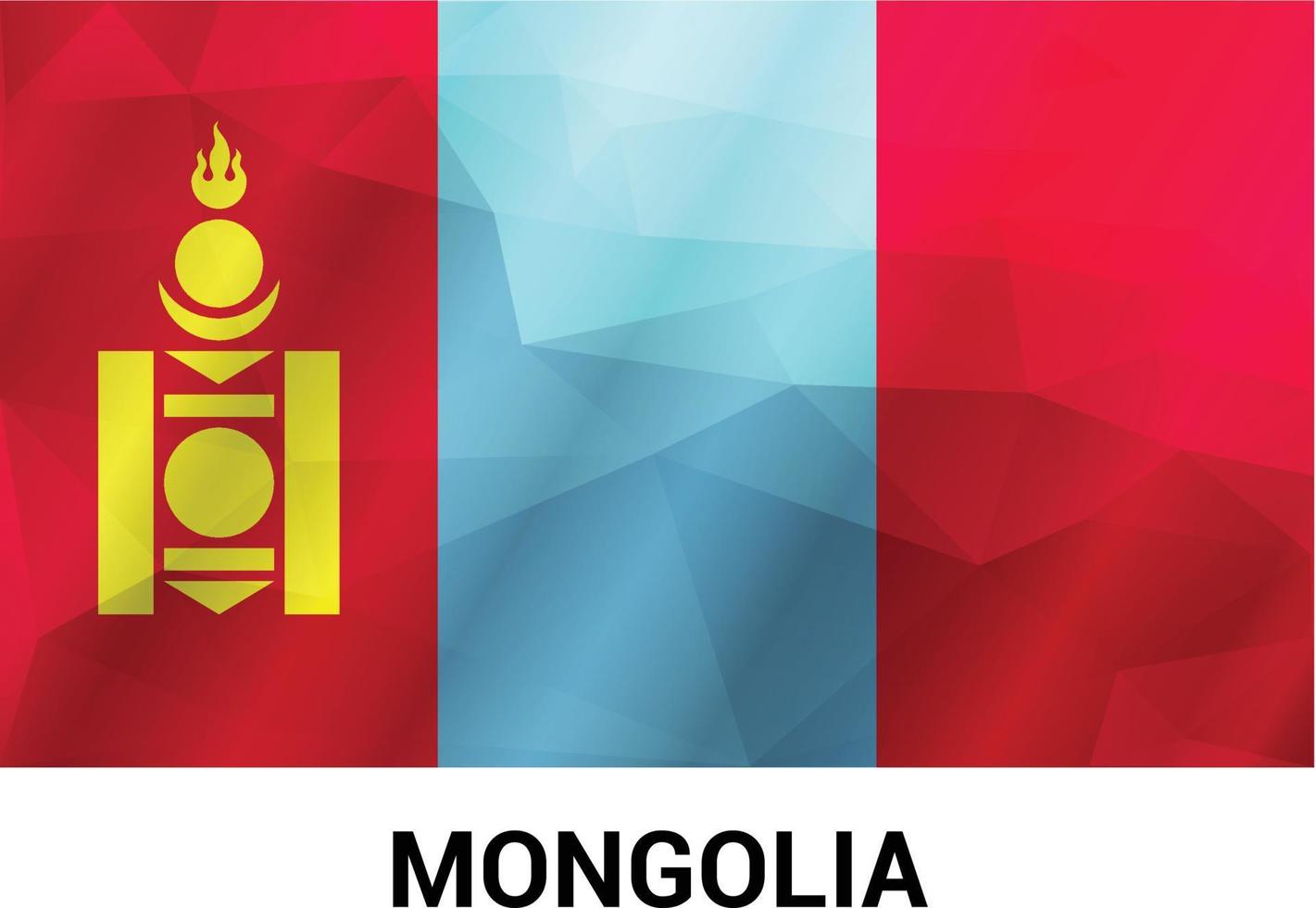 vector de diseño de banderas de mongolia