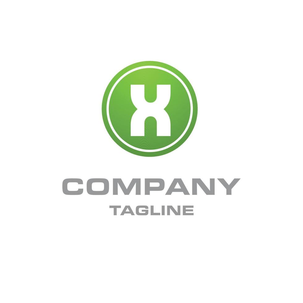 Alphabetical logo X design with creative typography vector