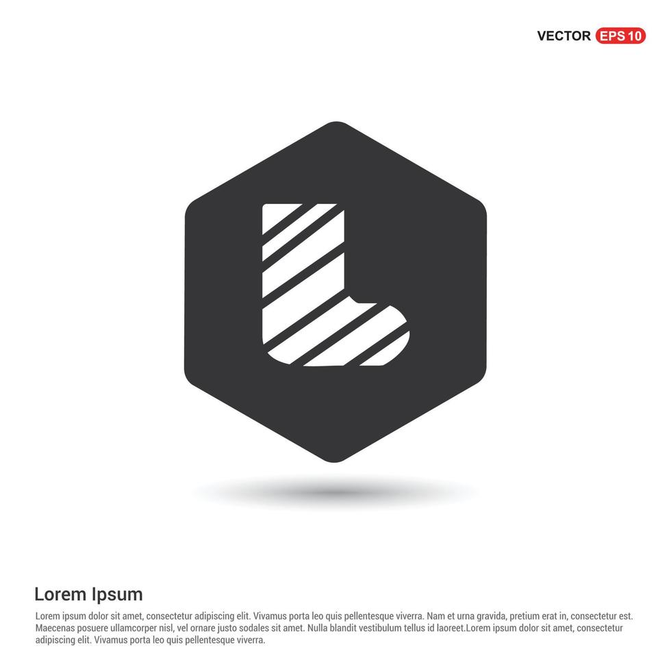 leg in bandage icon vector