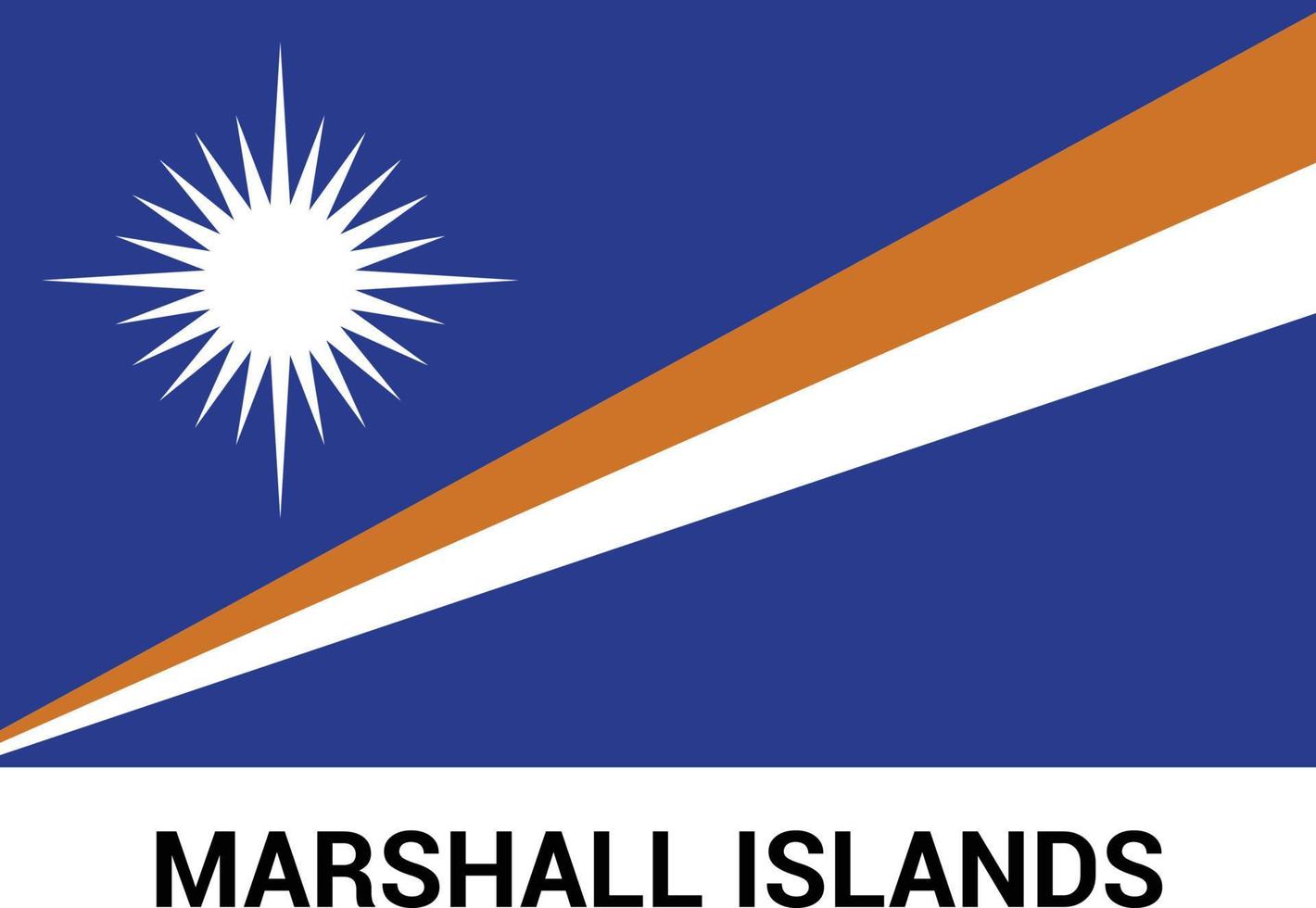 Marshall Islands flag design vector