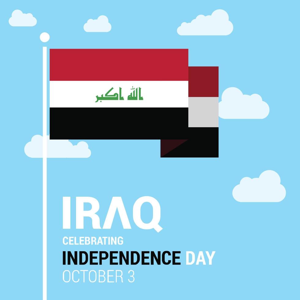 Iraq Independence day design vector