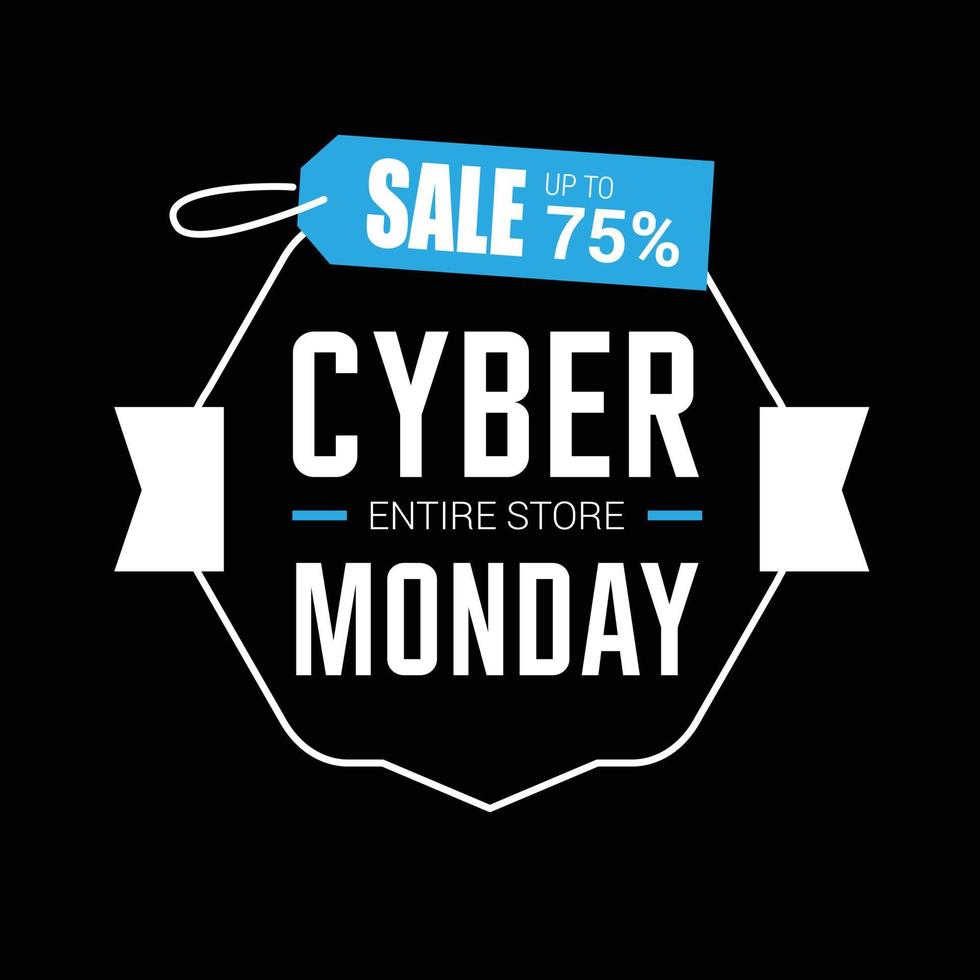 Cyber monday sale card with elegent design vector