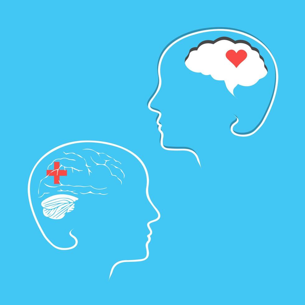 World mental health day vector illustration. Great to use for banners, posters, greetings and postcards