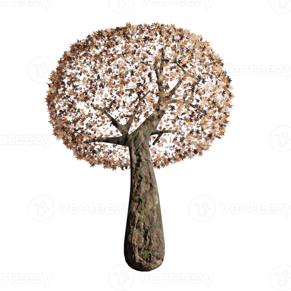 grand arbre, état de printemps, conception 3d png