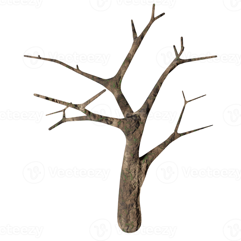 großer Baum, trockener Zustand, 3D-Design png