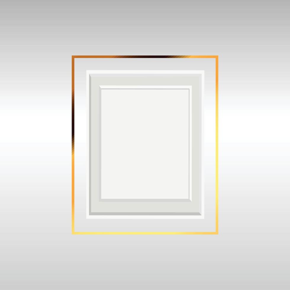 Picture frame design with elegent design vector