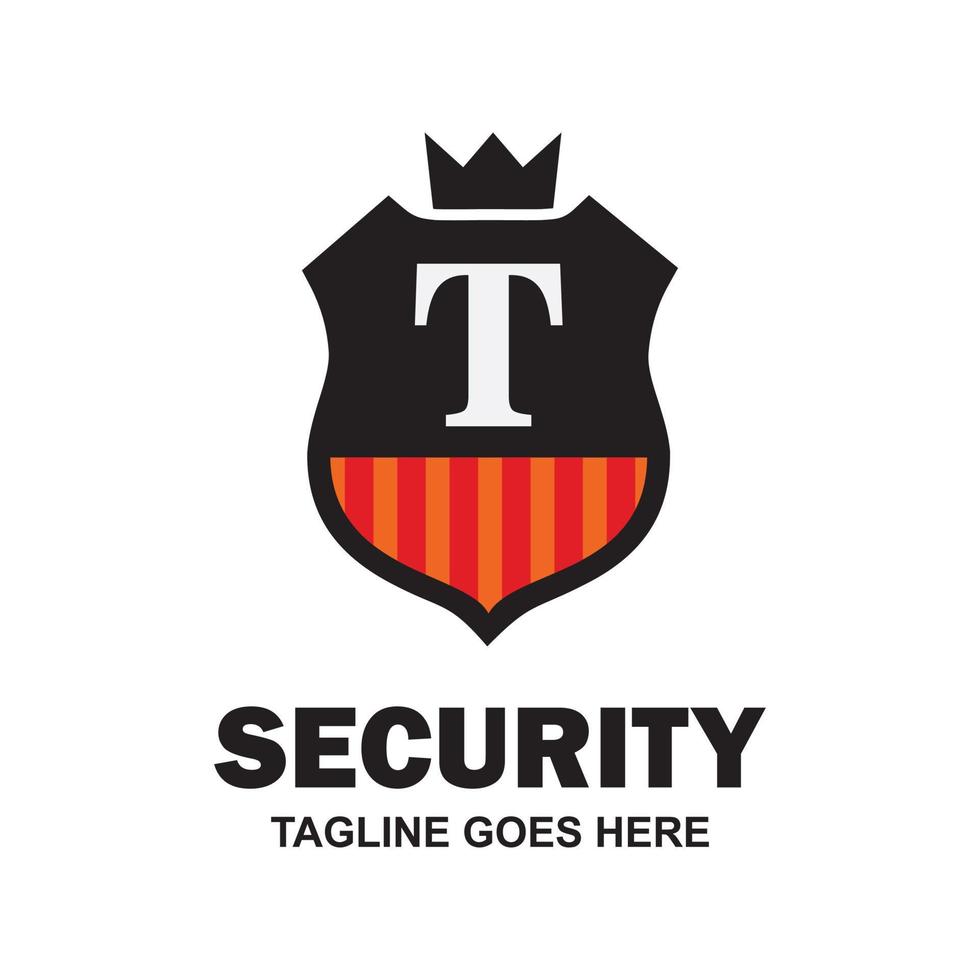 logotipo alfabético de empresa de seguridad y vector de tipografía