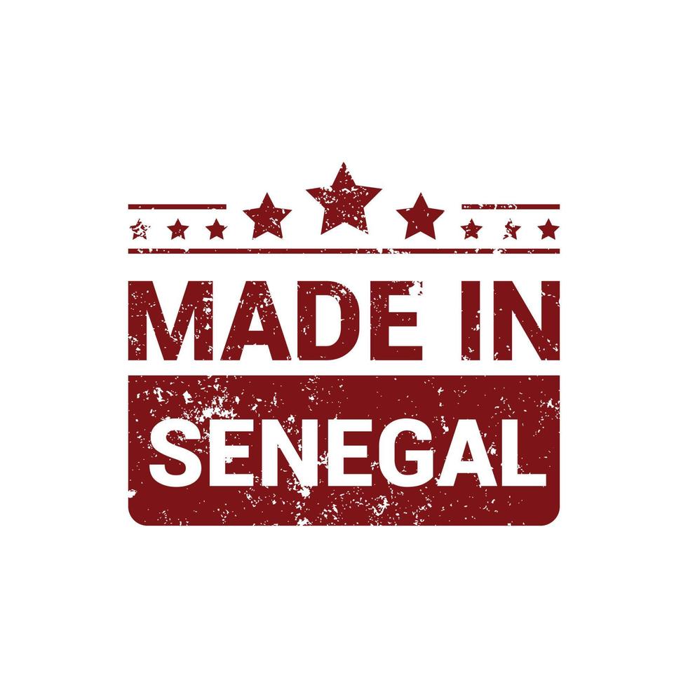 Senegal stamp design vector