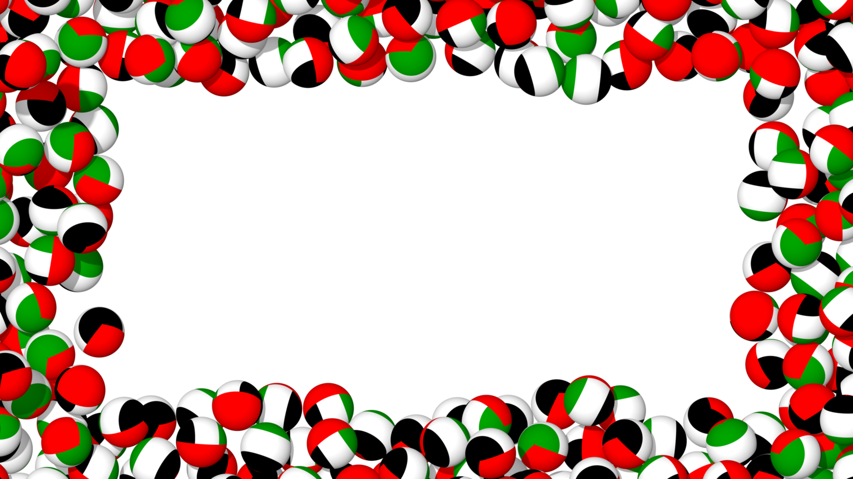 United Arab Emirates Flag 3D Balls Frame Photo, 3D Rendering, Independence Day, National Day png