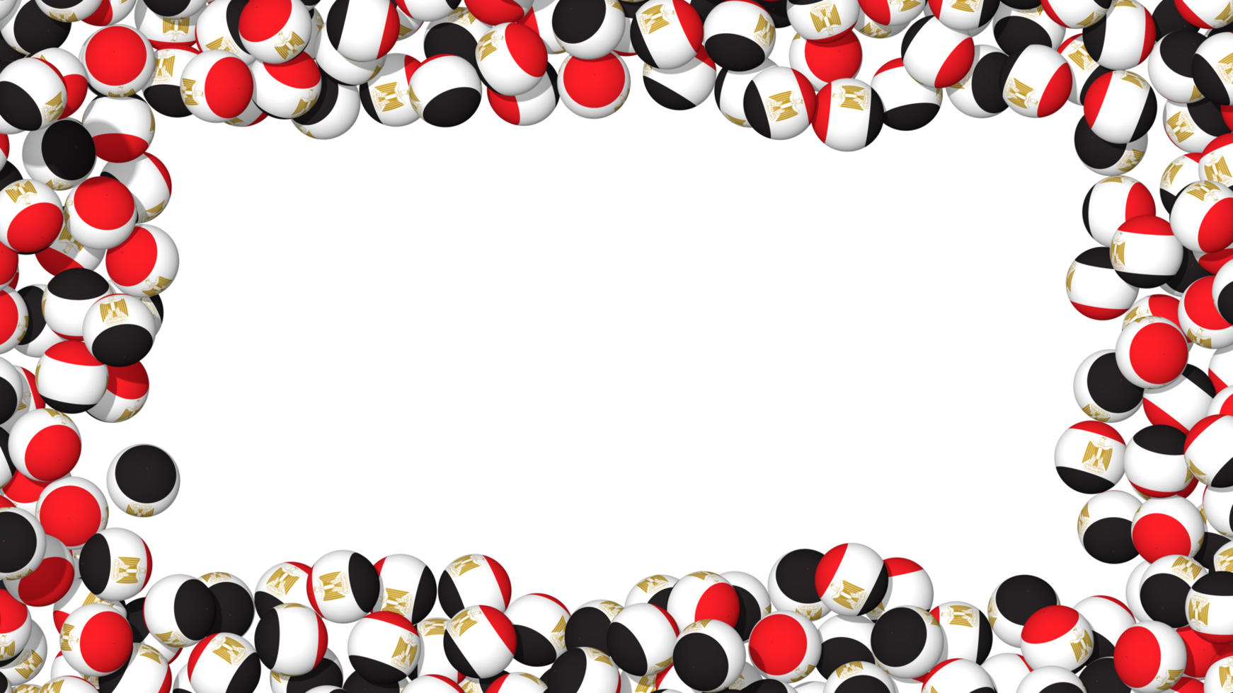 Egypt Flag 3D Balls Frame Photo, 3D Rendering, Independence Day, National Day png