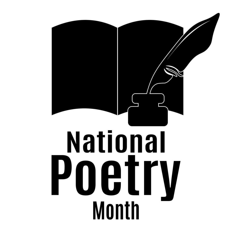 National Poetry Month, Idea for a poster, banner, flyer or postcard vector