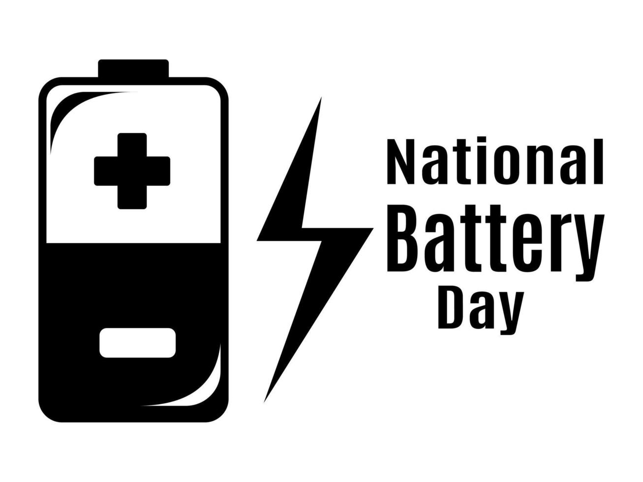 National Battery Day, Idea for poster, banner, flyer, leaflet or postcard vector