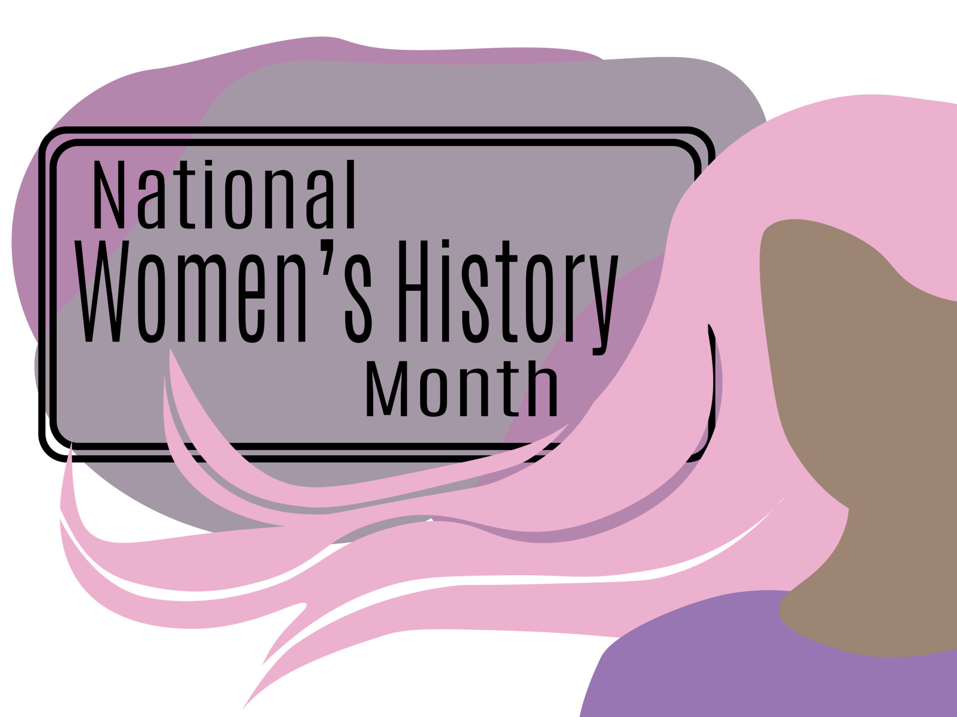 National Womens History Month, Idea for horizontal poster, banner