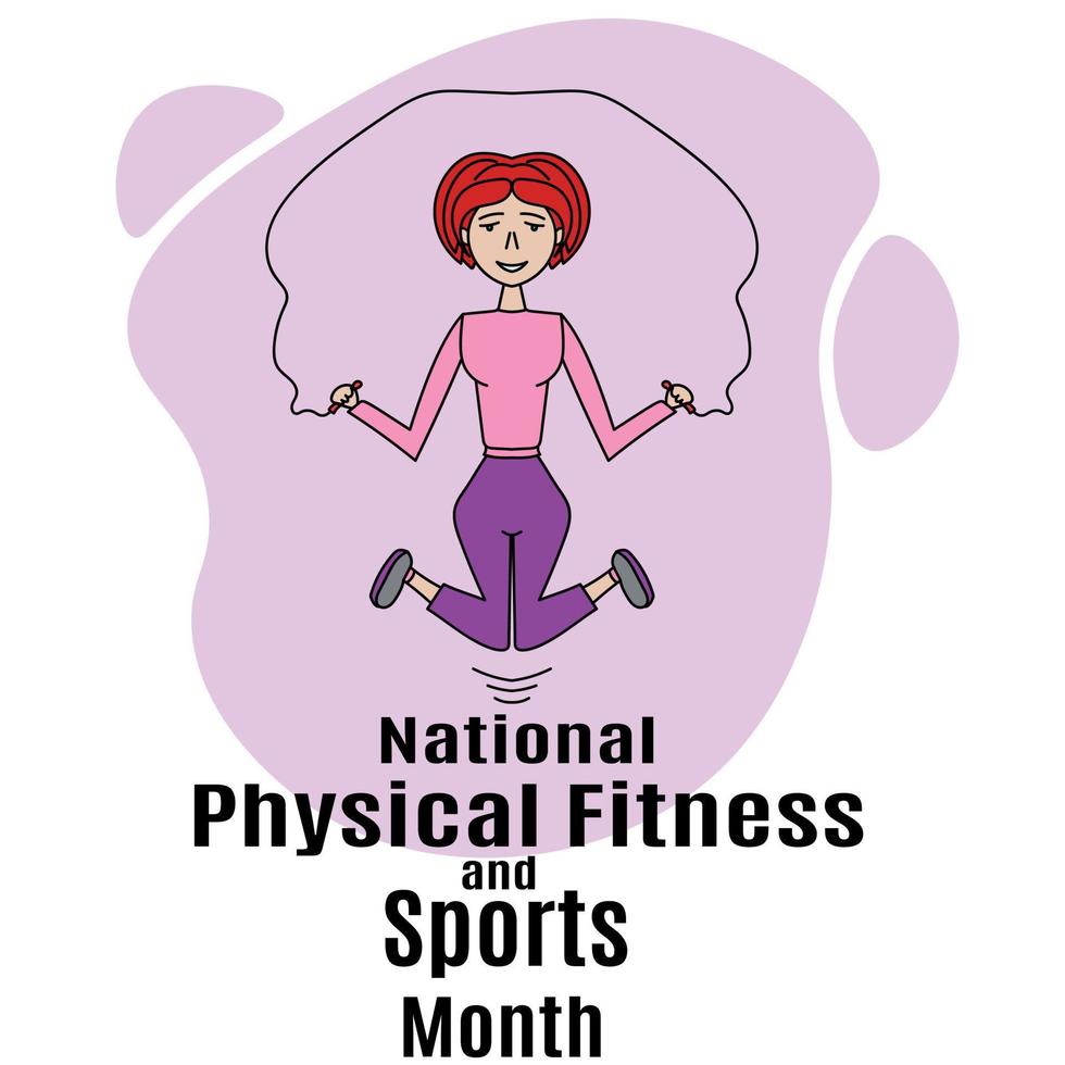 National Physical Fitness and Sports Month, idea for a poster, banner
