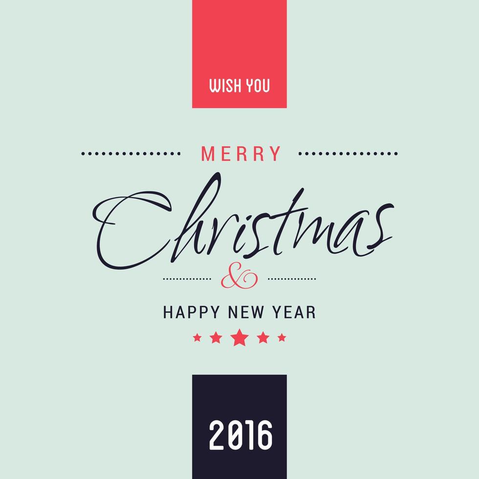 Merry Christmas card design vector