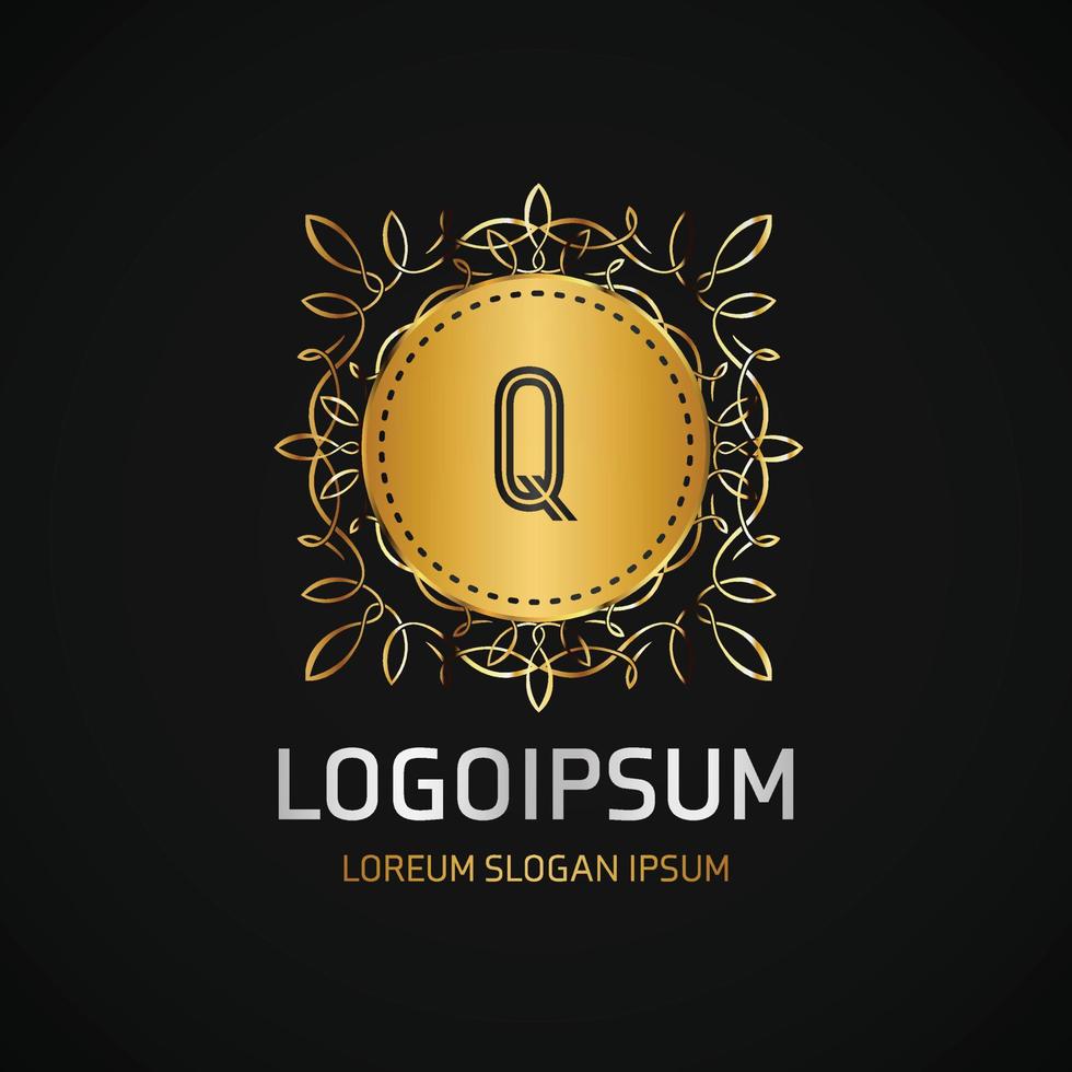Alphabetic logo design with elegent design and typography vector