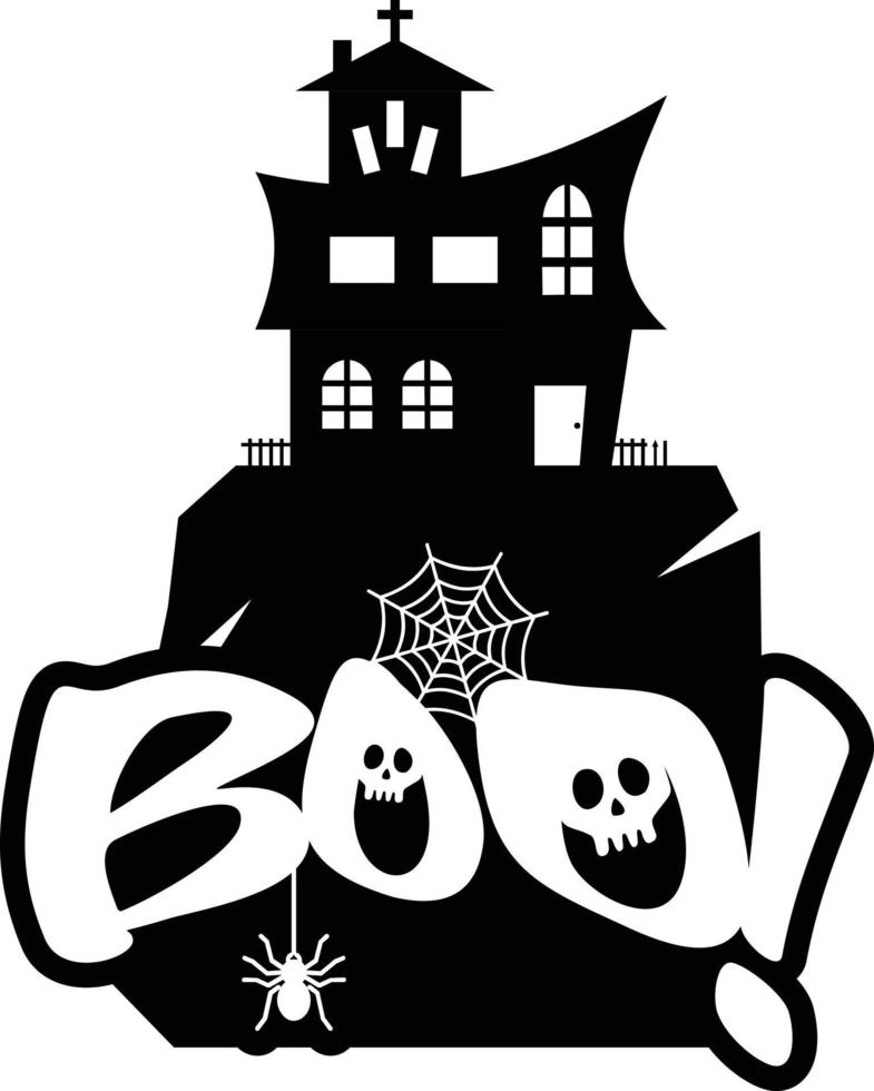 vector de diseño de tipografía boo