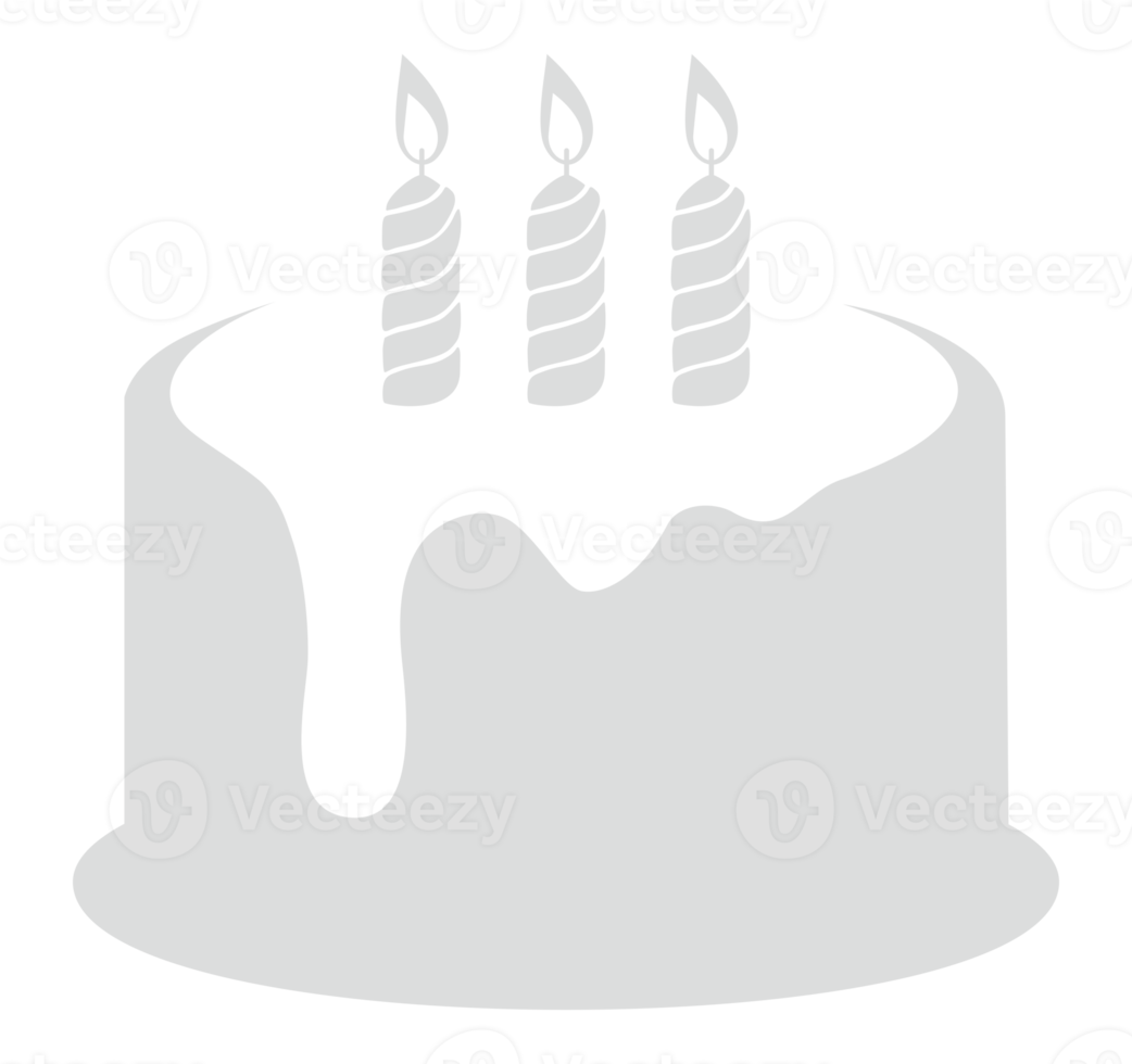 silhueta de bolo de aniversário para ícone, símbolo, pictograma, aplicativos, site, ilustração de arte, logotipo ou elemento de design gráfico. formato png