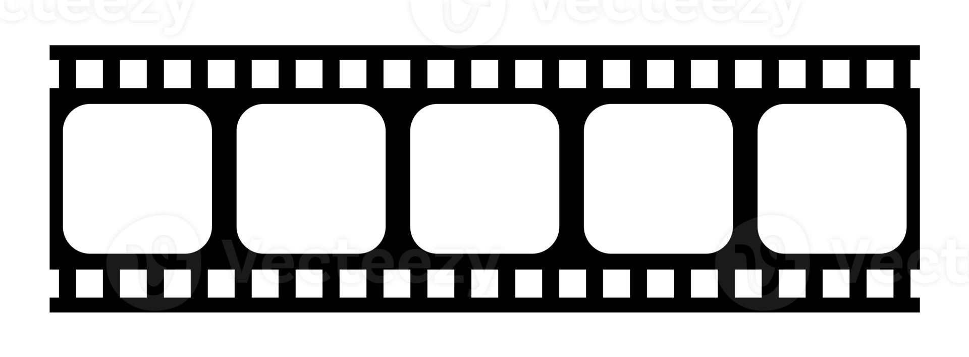 silhouette des bandes de film pour l'illustration d'art, l'affiche de film, les applications, le site Web, le pictogramme ou l'élément de conception graphique. formater en png