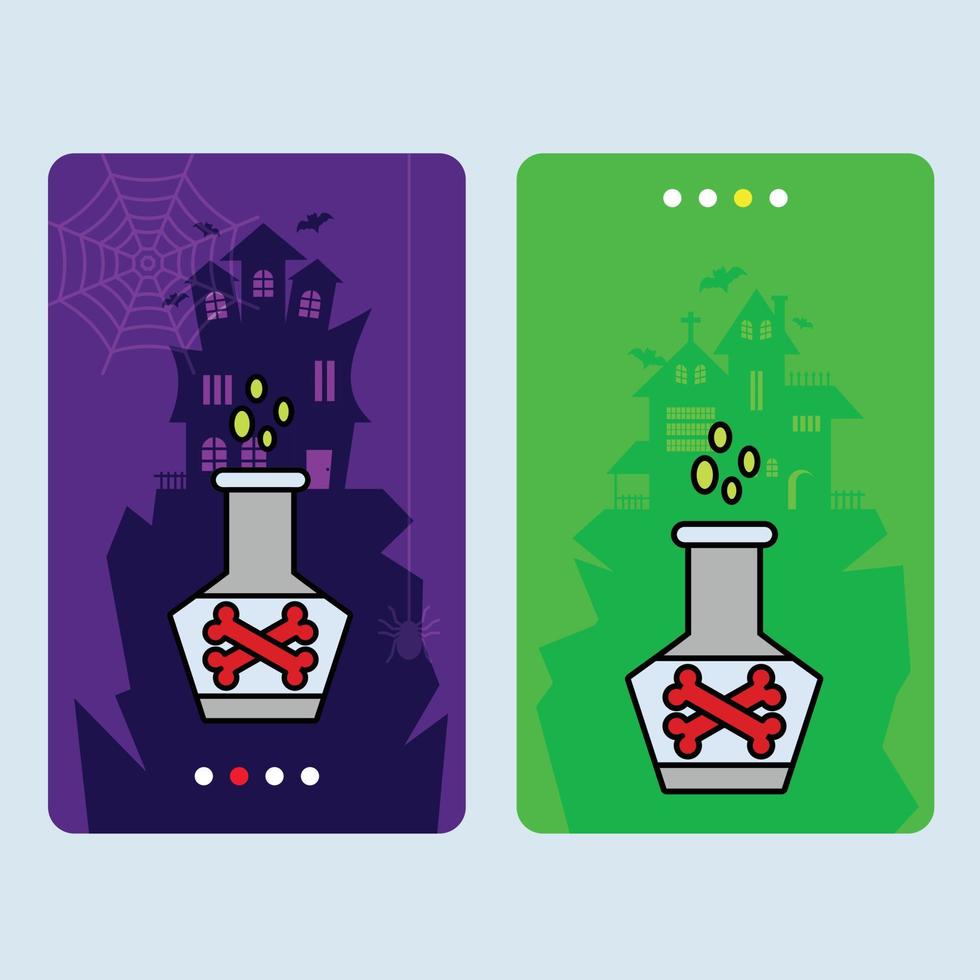 Happy Halloween invitation design with poison vector
