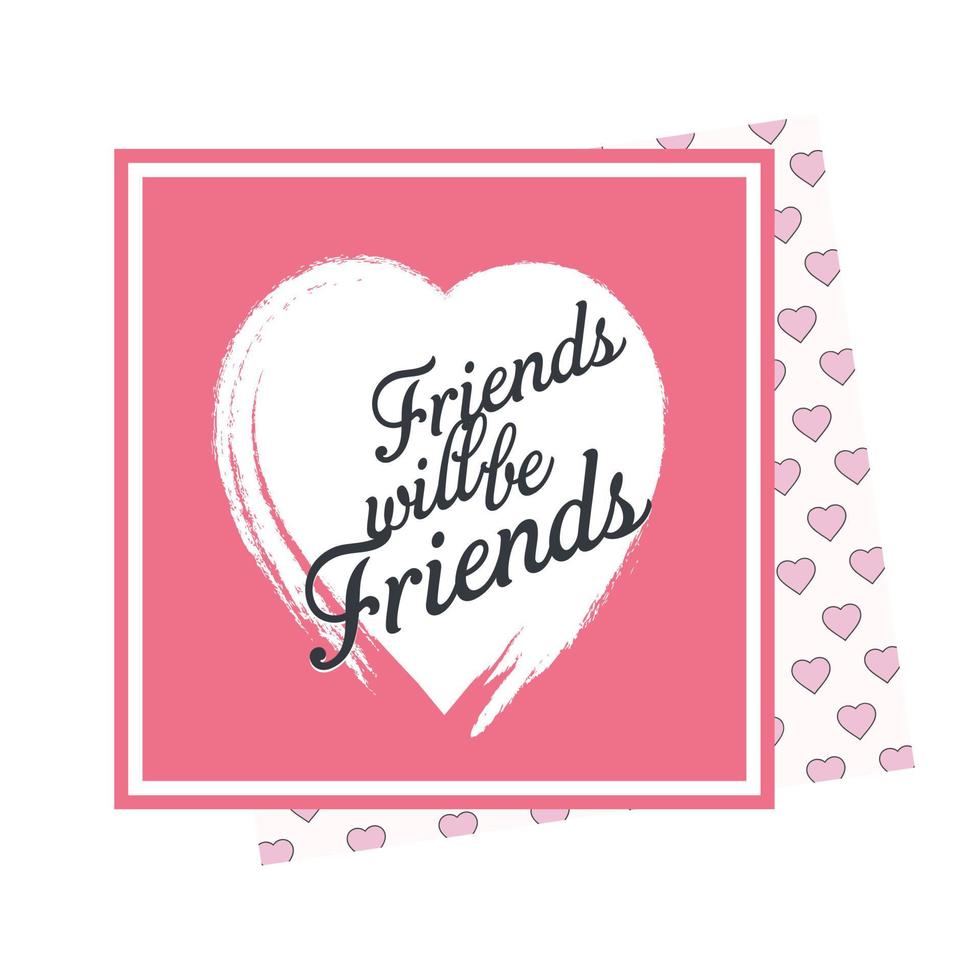 Happy Freindship day design with typography vector