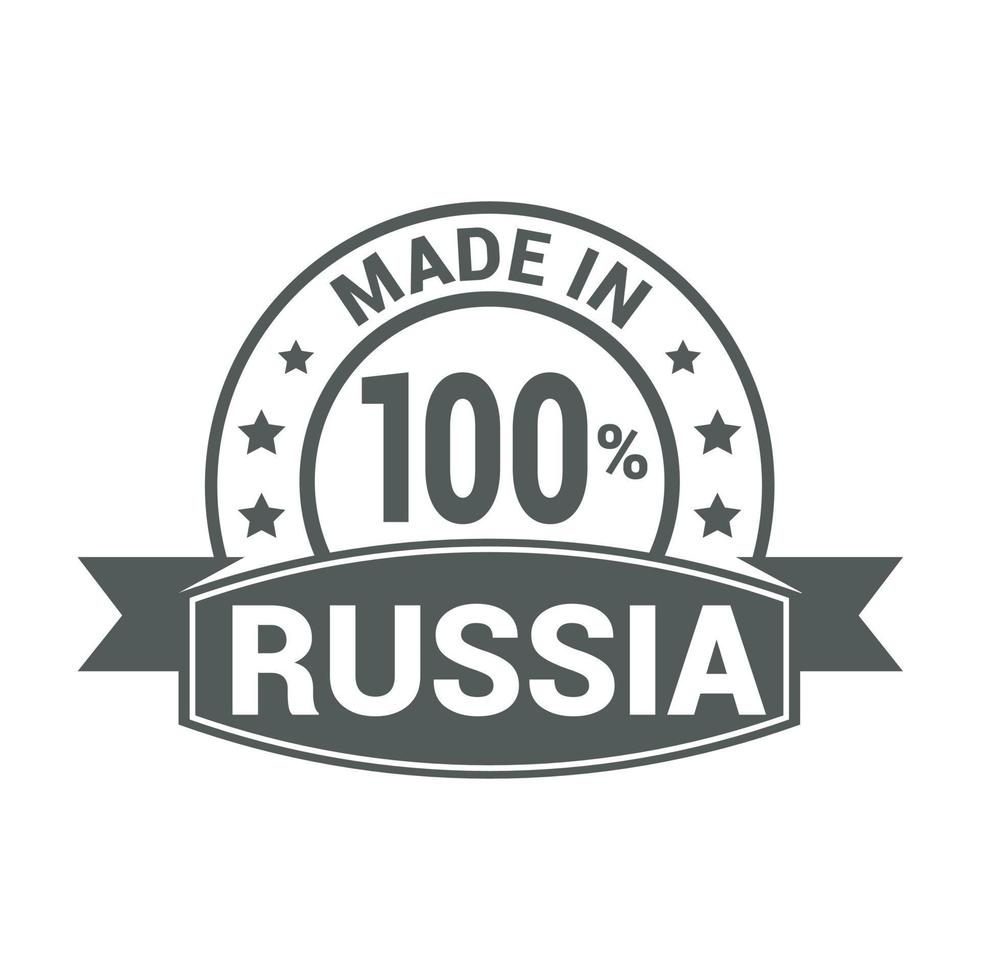 Russia stamp design vector