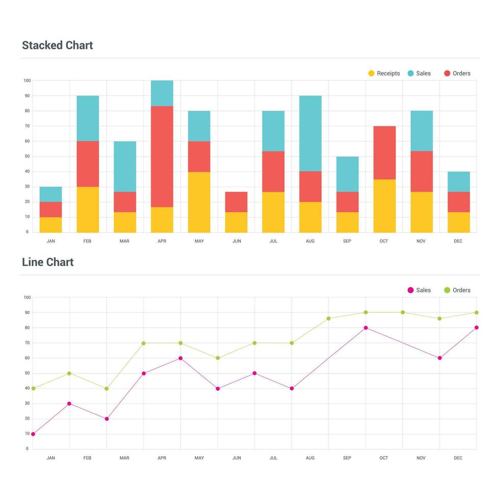 Progress design sets vector