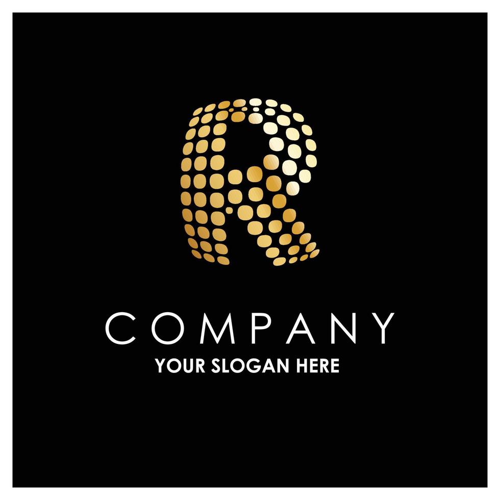 Alphabetic logo design with elegent design and typography vector