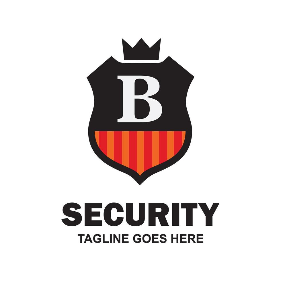 logotipo alfabético de empresa de seguridad y vector de tipografía