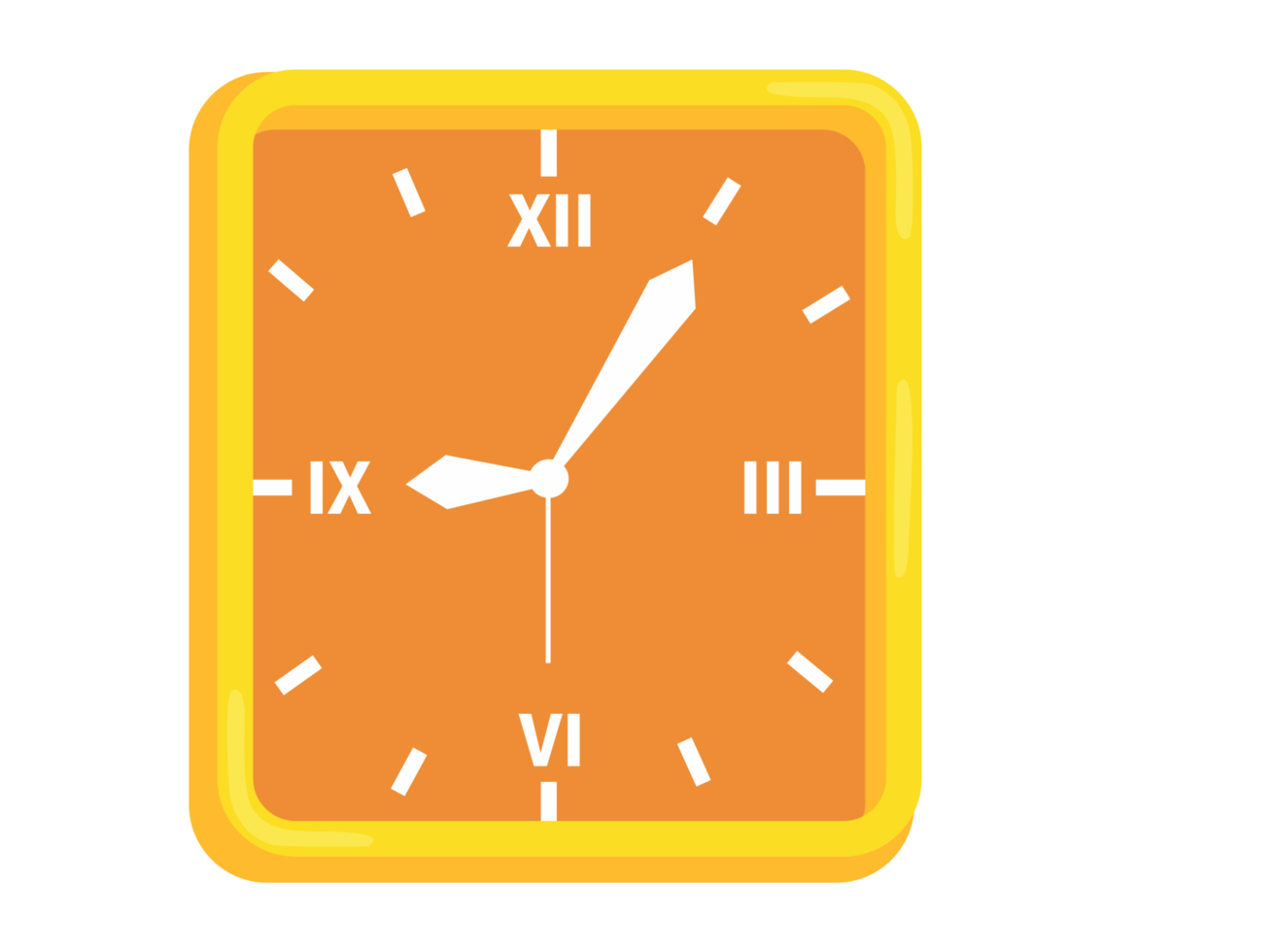 Objekt - Uhr mit quadratischer Form png