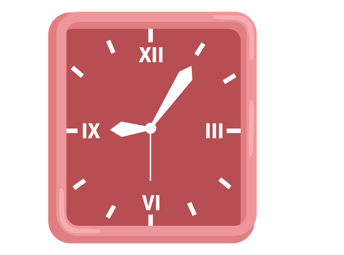 Objekt - Uhr mit quadratischer Form png