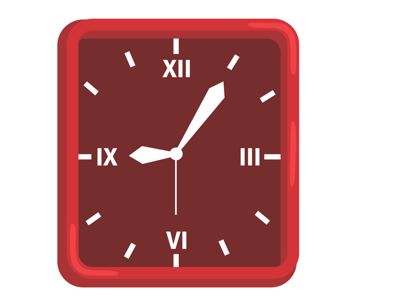 Object - Clock with Square shape png