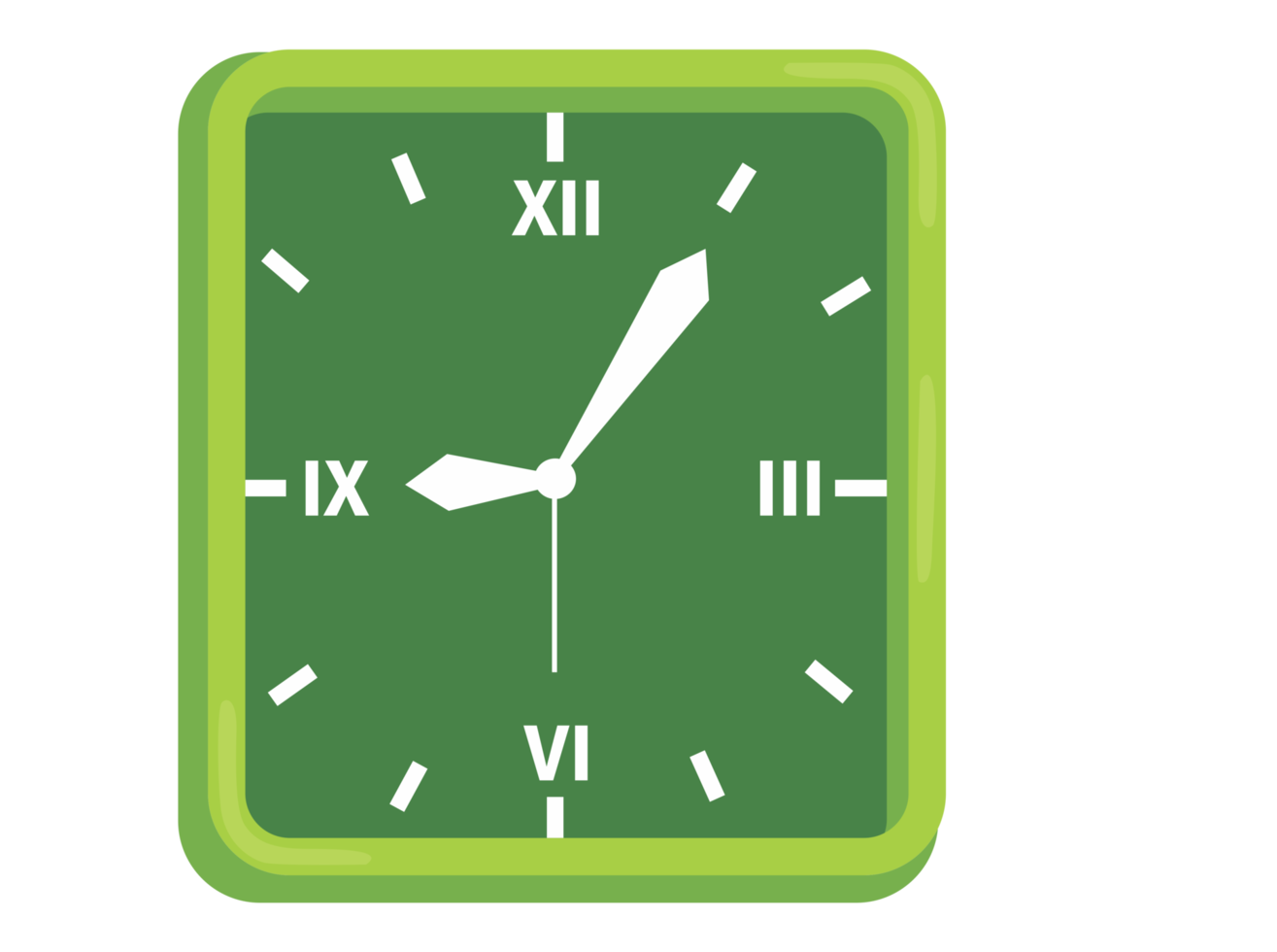 Object - Clock with Square shape png